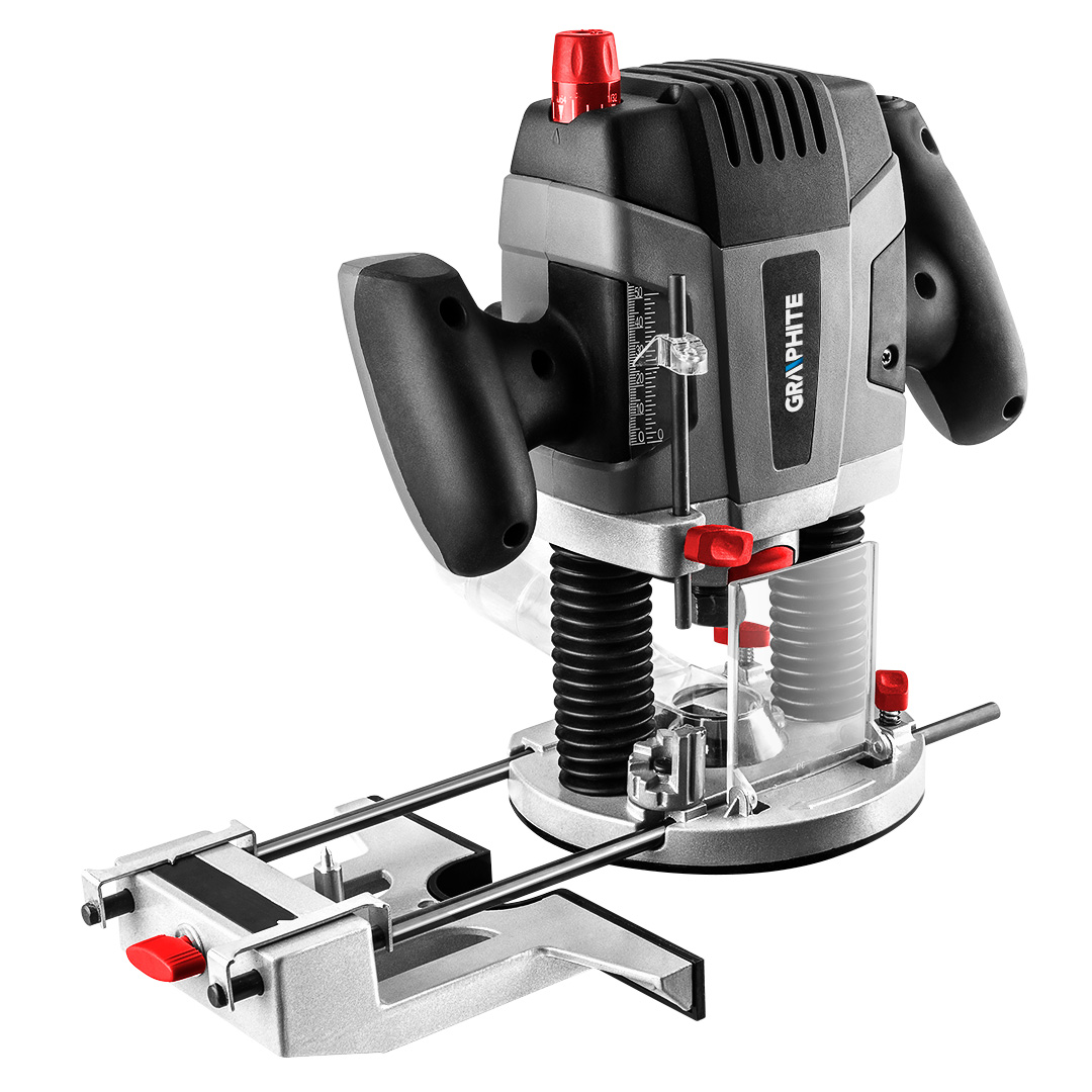 Фрезерувальна машина з верхнім розташуванням шпинделя 1300 Вт, затискна цанга 6-12 мм. GRAPHITE (59G717)